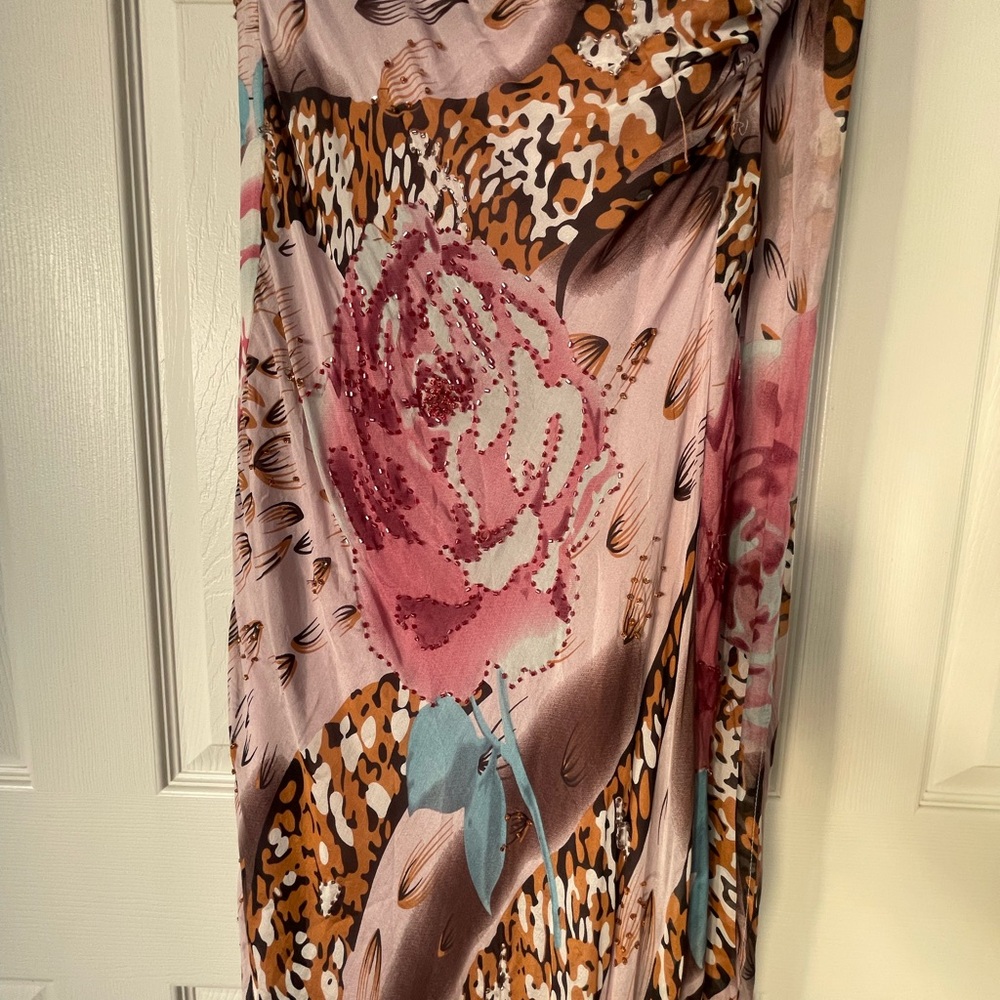 Nina Austin Pink and Purple Maxi Sundress with Ruched Tiered Design for Cocktail - Picture 5 of 10
